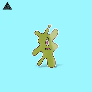 Squished Plankton Sticker || vinyl sticker, water bottle sticker, tumbler stickers, laptop decals, waterproof sticker, plankton, spongebob sticker teacher stickers Decor Decorative