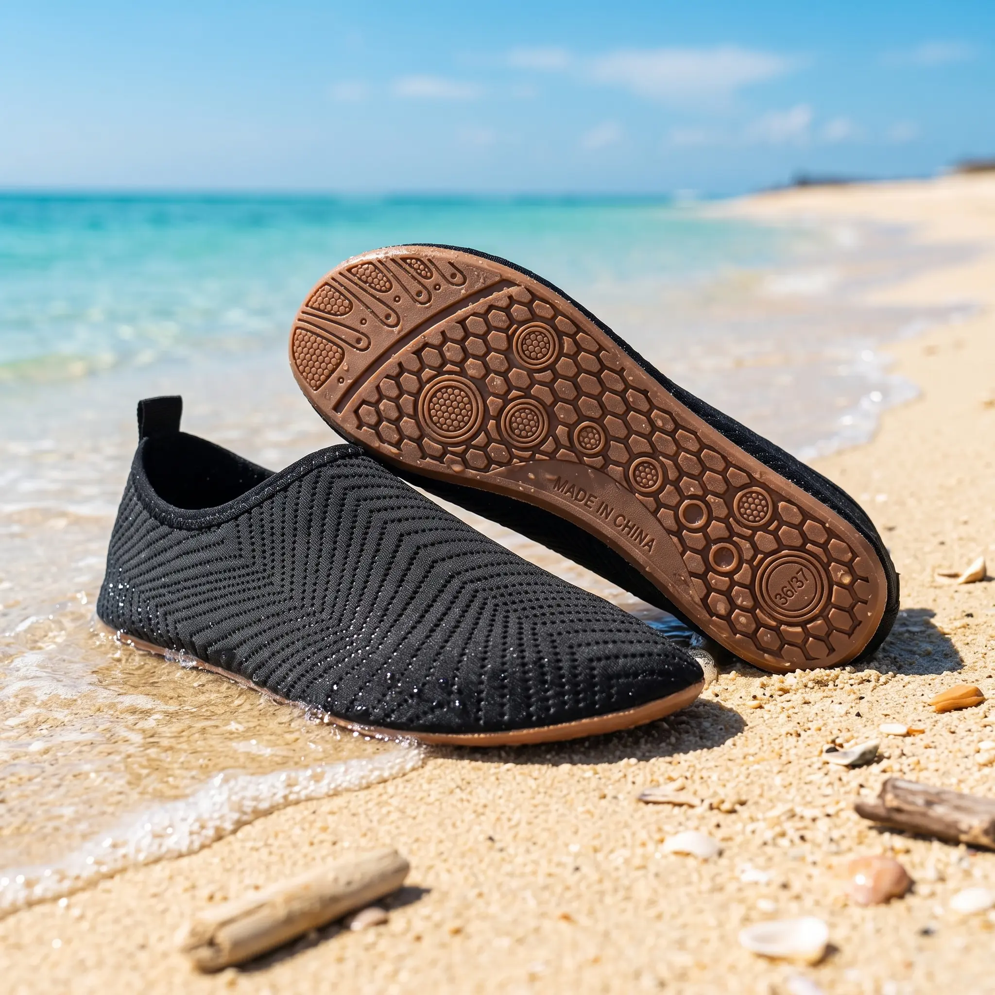 Water shoes/aqua socks for men and women—quick-drying, non-slip barefoot footwear for the beach, swimming, pools, kayaking, outdoor activities, rivers, and summer.