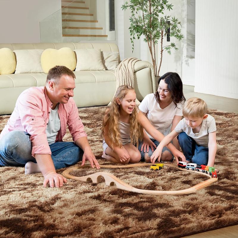 Ultra Soft Rug for Living Room, 5*8 Fluffy Shag Area Rug for Bedroom, Modern Shaggy Carpets Fuzzy Rug for Teens Dorm Nursery Home Decor Aesthetic, Upgrade Anti-Skid Durable, Tie-Dyed Coffee Ultra Soft Rug for Living Room, 5*8 Fluffy Shag Area Rug for Bedroom, Modern Shaggy Carpets Fuzzy Rug for Teens Dorm Nursery Home Decor Aesthetic, Upgrade Anti-Skid Durable, Tie-Dyed Coffee