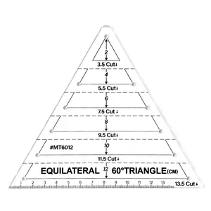 Triangle Quilting Ruler Template, Acrylic Sewing Patchwork Measuring Tool, DIY Handmade Craft Templates, Multiple Sizes for Quilting, Blanket Making