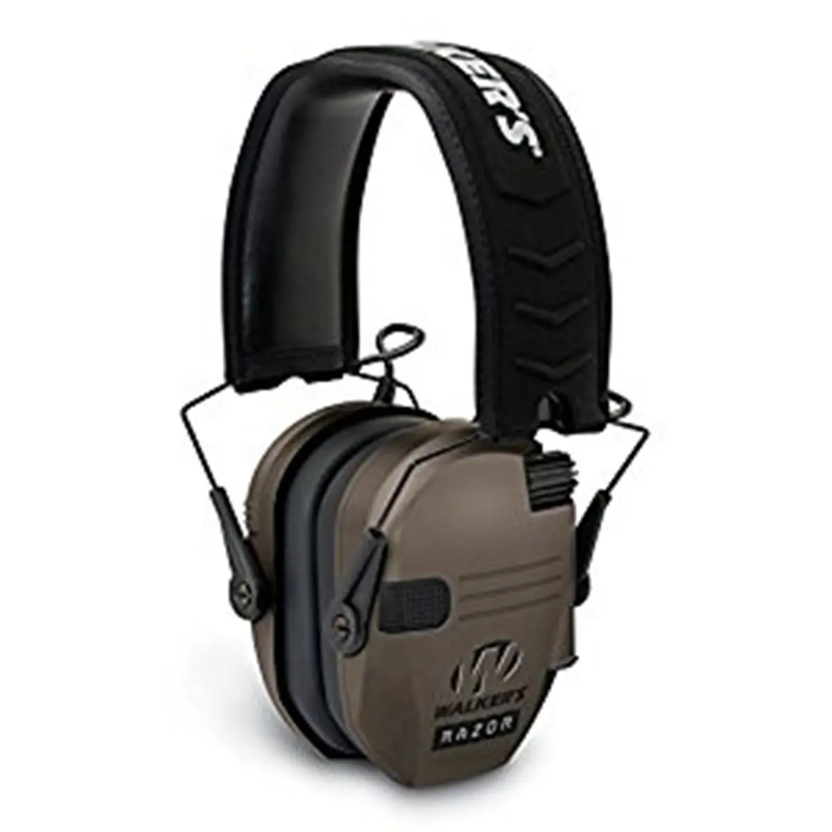 212 MAIN Walkers Razor Slim Folding Electronic Ear Protectors - Safety Gear with 22+dB NRR, Low Noise Headband Muffs, Composite Housing, Metal Wire Frame, Recessed Volume Control Knobs, Increased Durability for Shooting Hunting