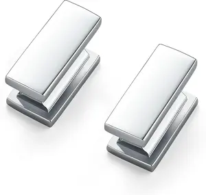 10 Pack Polished Chrome Cabinet Knobs - Single Hole Kitchen Cabinet Door Handles and Drawer Pulls