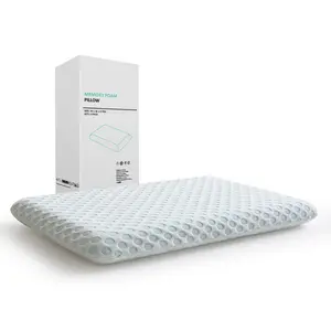 Thin Pillow 2.75" Stomach Sleeping, Slim Pillow for Side Back Stomach Sleepers, Gel Infused Memory Foam Pillow with Two-Sided Pillow