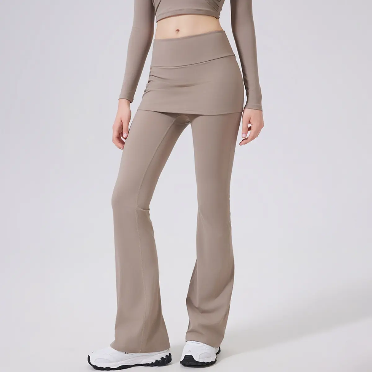Skirted Leggings for Women, Pickleball Yoga Tennis Golf Legging with Skirt, Tummy Control High Waist Flare leggings