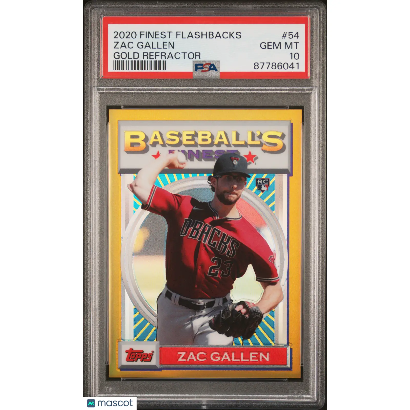 Zac Gallen PSA 2020 Topps Finest Flashbacks Baseball #54 10 87786041