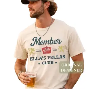 Ellas Fellas Club T-Shirt, Western Country Concert Graphic Shirt, Vintage Rodeo Music Fan Tee, Unisex Oversized Casual Apparel, Gift For Her Him