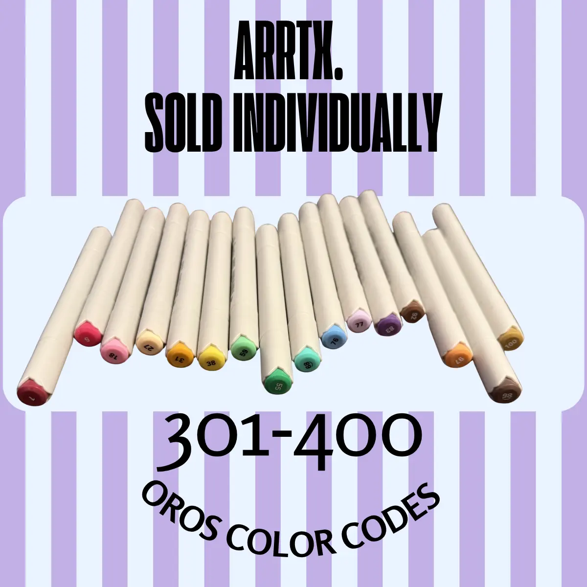 Arrtx Oros Single Marker (301-400) - Colored Drawing Marker Pen, Creative Stationery for Office Writing & Correction Tools, Art Supply, Art Markers Pen