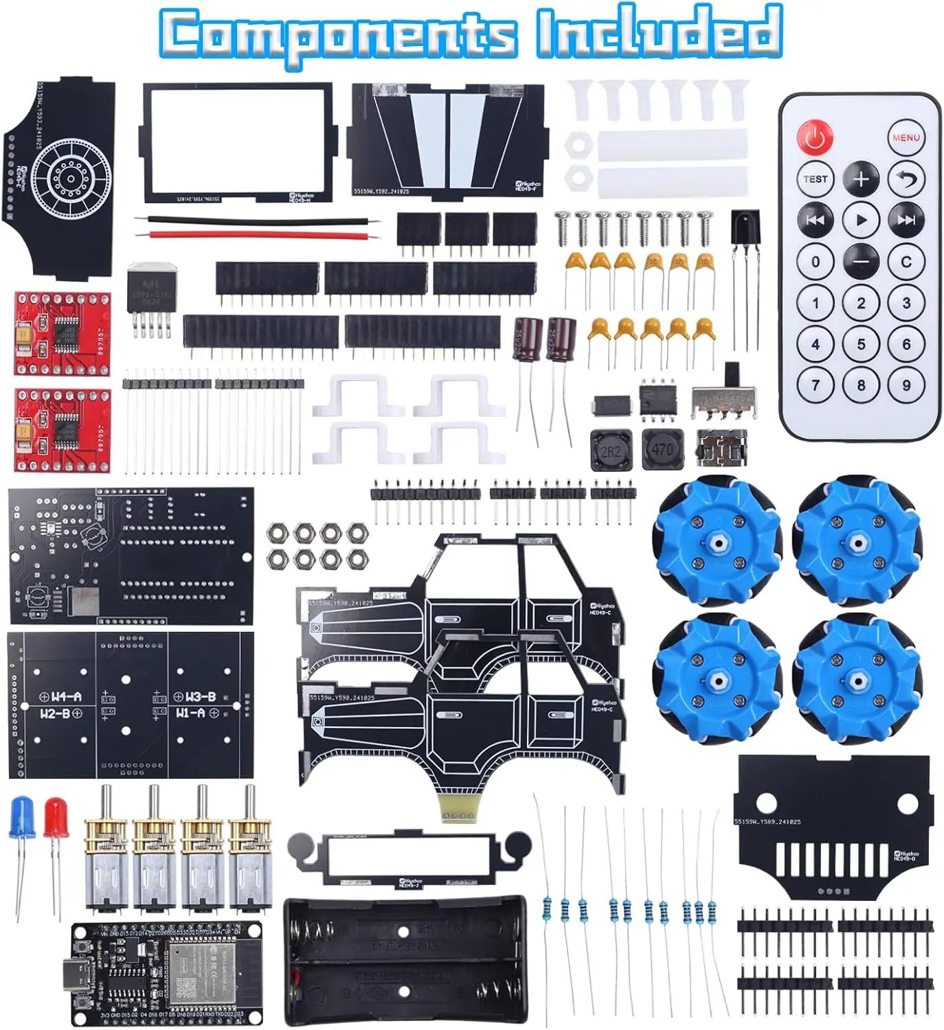 DIY 360° Rotating RC Car Soldering Kit, DIY Drifting Robot Car Soldering Practice Projects, for Teens Aged 15+ School Learning STEM Education Present with Color-Printed Manual