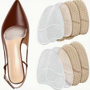 4pairs Women's Front Foot Pads Women's Metatarsal Pads Non-slip Invisible Design Foot Pads Soft Comfortable Women's