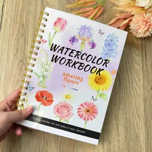 Floral and Animal Theme Watercolor Sketchbook, Includes Reference Images and Painting Tutorial, Ideal for Beginners, Perfect Gift for Holidays