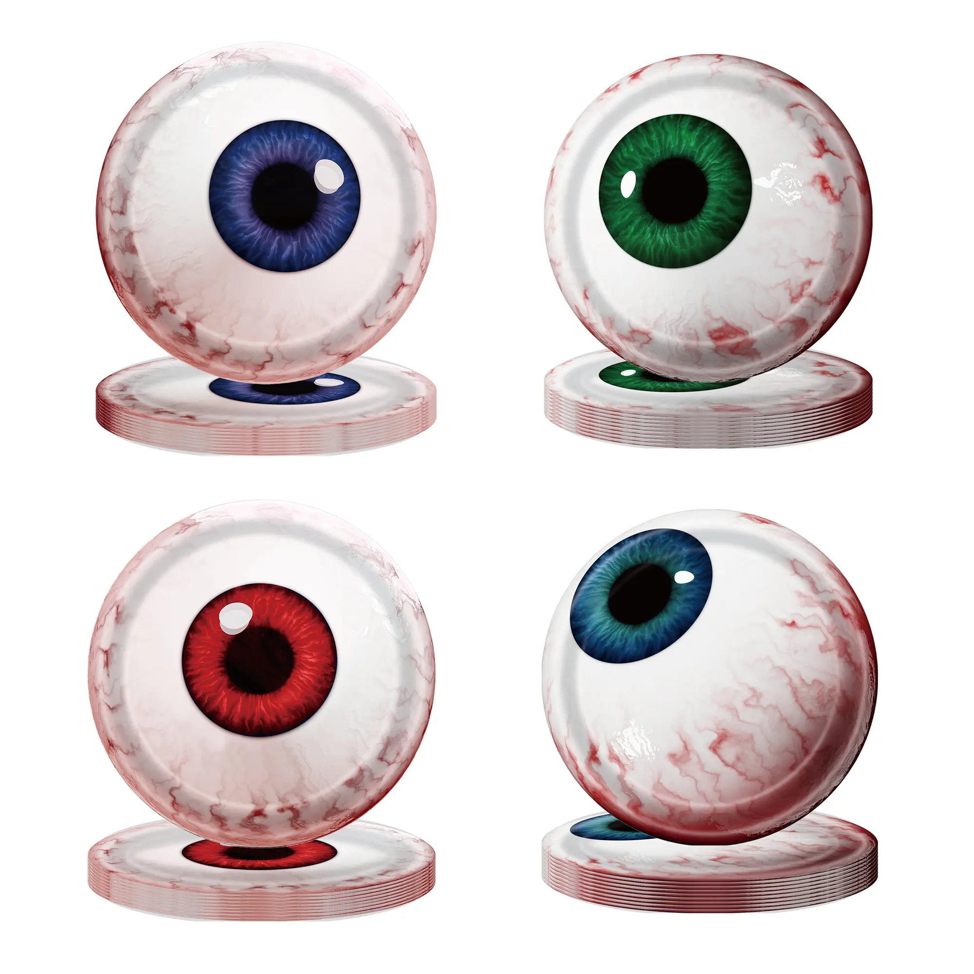 40Pcs, Halloween Eyeball Plates, Halloween Party Supplies Scary Eyeball Disposable Dinner Plates, Halloween Spooky Party Decoration Eye Paper Plates
