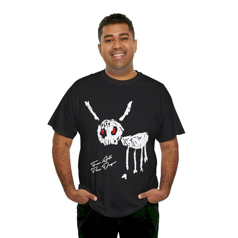 [100%25 Cotton] "For All The Dogs" Drake -" Heavy Blend ™   Graphic T-Shirt Casual Classic Cotton Menswear Retro Top Vintage Comfy Day Smooth Tee Underwear Streetwear Tshirt Shortsleeve Crewneck Men Gifts Golf Gift T-Shirt For Men And Women