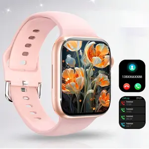 Smart watch with 1.68-inch HD display, wireless calling/dialing, alarm/message/notification reminders, sports functions, music control, suitable for both men and women to wear, Multifunctional Smart Watch