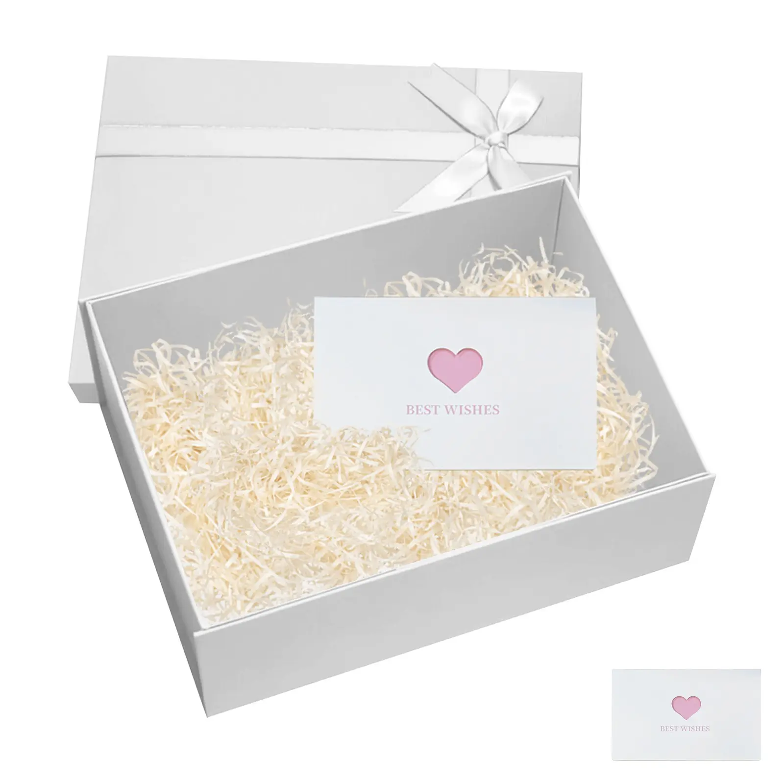 1pcs White Hard Gift Box with Magnetic Closure Lid 9.72x7.09x3.35 inch Rectangle Small Boxes For Gifts With White Glossy Finish