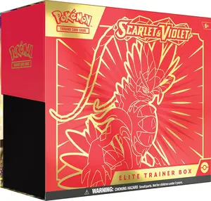 TCG: Scarlet and Violet Elite Trainer Box - Koraidon (1 Full Art Promo Card, 9 Boosters and Premium Accessories)