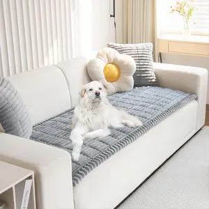 Bohemian Style Short Plush Sofa Cover, Non-slip Sofa Slipcover, Sofa Cover with Tumble Dryer, Suitable for Living Room, Bedroom and Office