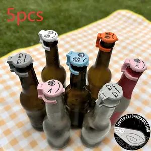 5pcs Reusable Bottle Labels Set, Multi-Functional Neck Tags for Parties, Bars, Home Gatherings, Beer Lovers, Prevent Cross-Taste and Dust