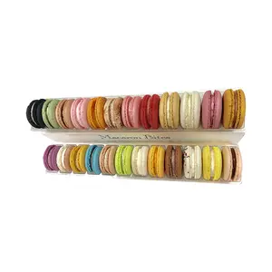 Macaron Bites French Macarons - 24 Assorted Flavors Crunchy Exterior & Moist Interior Creamy Exotic Fillings Perfect for Parties