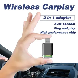 Mini Wireless Carplay Adapter for Apple iPhone,Plug and Play Easy Setup Automatic Reconnect,Convert Wired to Wireless Carplay Adapter Dongle,for Car Play 2016+ & iPhone iOS 10+