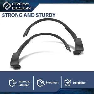 CROSSDESIGN Fit For 16-19 Ford Explorer Front Fender Flares Wheel Trim Moulding Left & Right