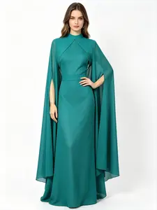 New multi-color chiffon shawl Gothic tulle cape bridal shawl long shawl Halloween party cloak for women