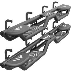 【EYOUHZ】Three Raised Steps Running Boards for 2007-2018 Chevy Silverado & GMC Sierra 1500 | 2007-2019 Chevrolet Silverado & GMC Sierra 2500 HD 3500 HD CrewCab