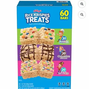 Crispy, Crunchy Rice Krispies Treats Squares Tangy Chip Snack Variety Pack, 60 ct.