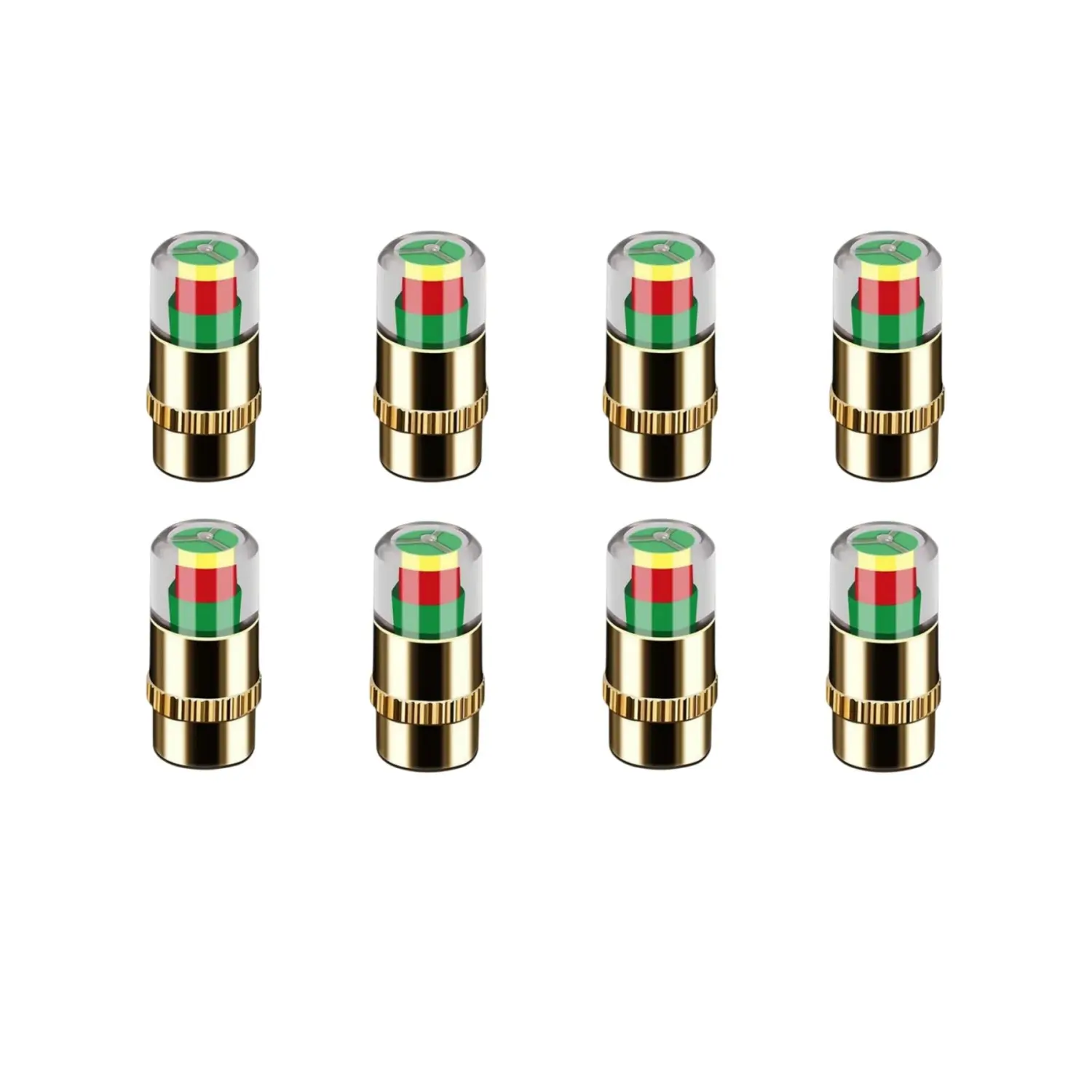 DABATR 4PCS Car Auto Tire Pressure Monitor Valve, Car Pressure Monitor Valve Stem, Tire Pressure Monitor Valve Stem Cap for Medium-Sized, Small, Motorbikes, Bicycles