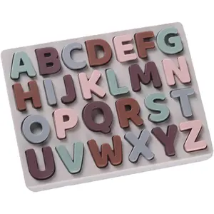 Children Silicone ABC Puzzle, Learn Alphabet Preschool Game, Alphabet Matching Puzzle for Preschoolers Girls Boys Kids