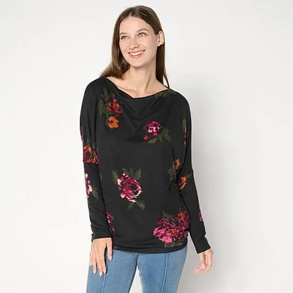 Comfort Code So Soft Sweater Knit Draped Tunic