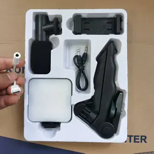 Desktop Beauty Leg Pocket Light with Microphone Set, Dslr Meeting Lamp Handheld Photography with Mic, 1pcs Portable Lighting Solution