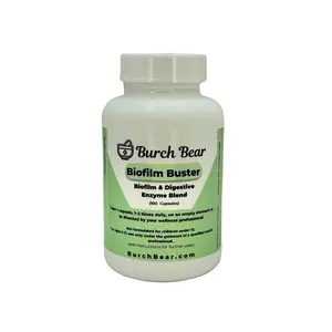 Burch Bear Biofilm Buster - (100 Capsules) Enzyme Blend for Digestive Health, Biofilm Disruption, and Nutrient Absorption
