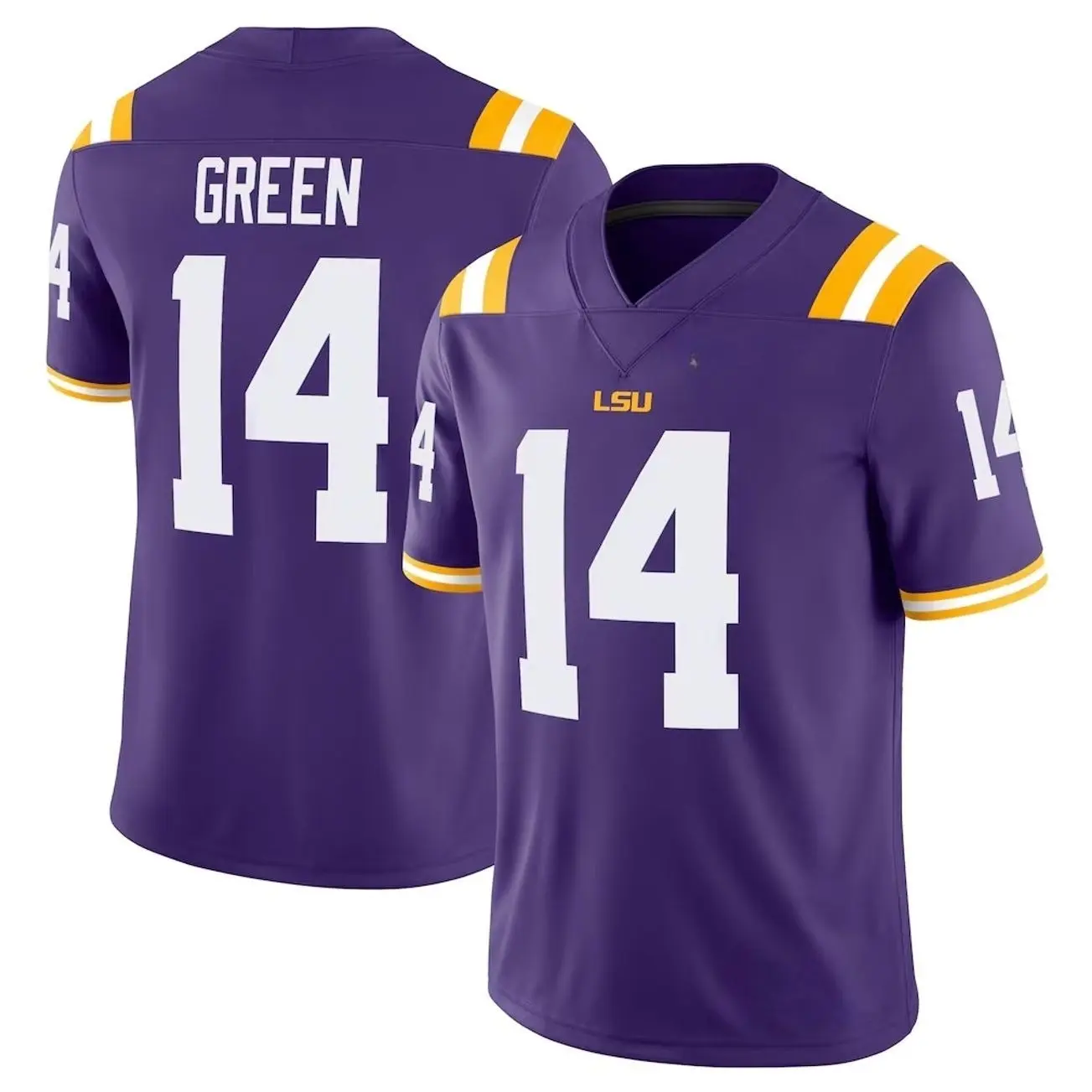 Men Football Jesey Trey'Dez Green LSU Tigers Home Football Game Jersey - Royal
