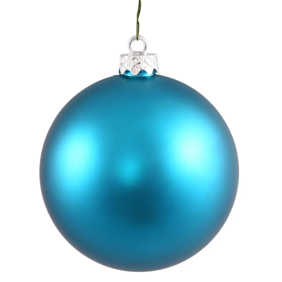 212 MAIN 3-In. Matte Turquoise Plastic Round Balls, 32-Piece Box Set, Home Ornament Supplies for Christmas & Anniversary, Giftable Ball Garland Christmas Decor