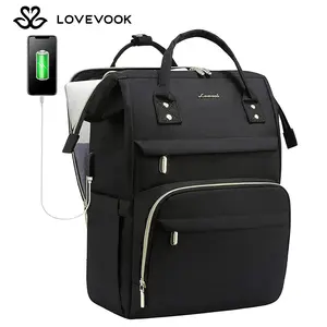 LOVEVOOK Fall Laptop Backpack with USB Port and Laptop Compartment - Computer Bag for College, Teacher, Nurse, Travel, Work, Carry-On Travel Bag，Back to School