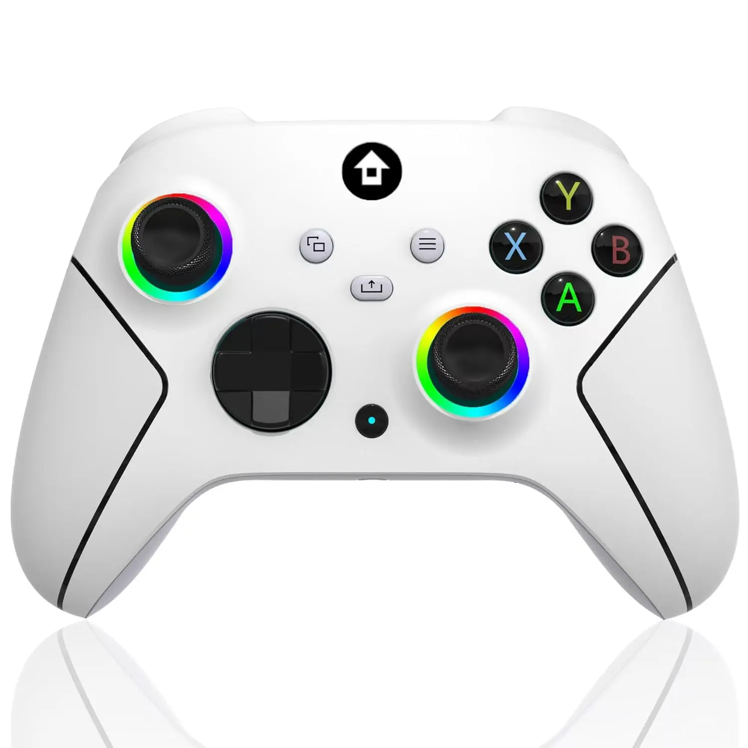Wireless HallEffect Macro Controller for Xbox Series X/S, Xbox 1 & PC - HallEffect Joysticks, Macro Programming, Turbo, Dual Switch Triggers, Dual Vibration, 1000mAh Battery, 3.5mm Audio Jack, Gaming Controller Accessory Console Game Smartphone White