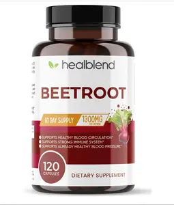 healblend Organic Nitric Oxide Beet Root Capsules 1300mg - Support Immune System, Nitric Oxide Booster - 120 Count