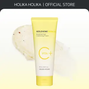 [Holika Holika] Gold Kiwi Vita C Plus Brightening Cleansing Foam – Vitamin C Daily Face Wash for Radiant Skin & Pore Care