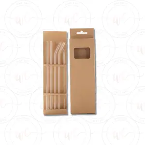 16oz Glass Straw Set