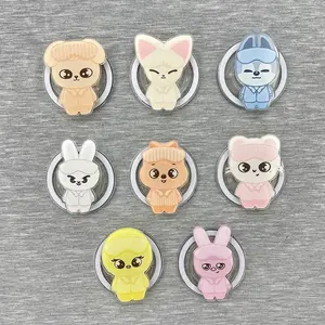 Cute Kpop Pajama Animal Phone Grip Collection - Magnetic Pop Socket & Kickstand - Kawaii Sleepy Character Accessory