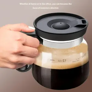Coffee Mug with Lid 16oz Glass Coffee Cup, Creative Drinkware, Ergonomic Handle Design, 4.9in Tall 3.8in Wide, Suitable for Home and Office, Valentine’s Day Gift for Coffee Lovers