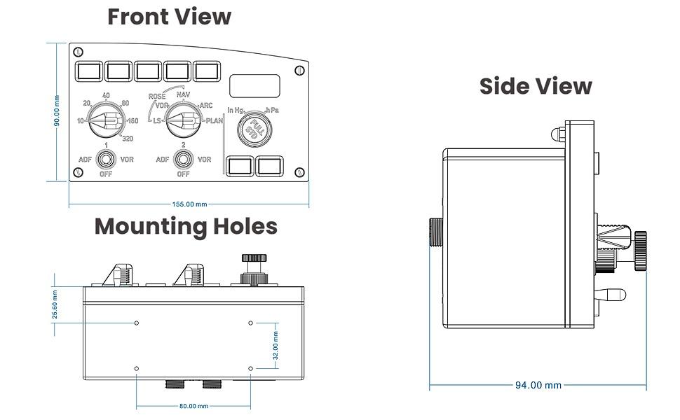 Cockpit Simulator 320 Series FCU-R, 1:1 Scale Flight Simulator Training-Inspired Control Panel, Metal Construction, USB Plug & Play, PC Compatible Cockpit Simulator 320 Series FCU-R, 1:1 Scale Flight Simulator Training-Inspired Control Panel, Metal Construction, USB Plug & Play, PC Compatible