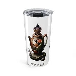 20oz Ceramic Teapot Art Tumbler – Artifacts & Air Collector’s Travel Cup