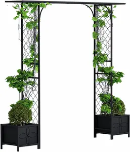 Zhongma Metal Arbor 835'' High Green Carbon Steel Arbor, Moisture Resistant Planters