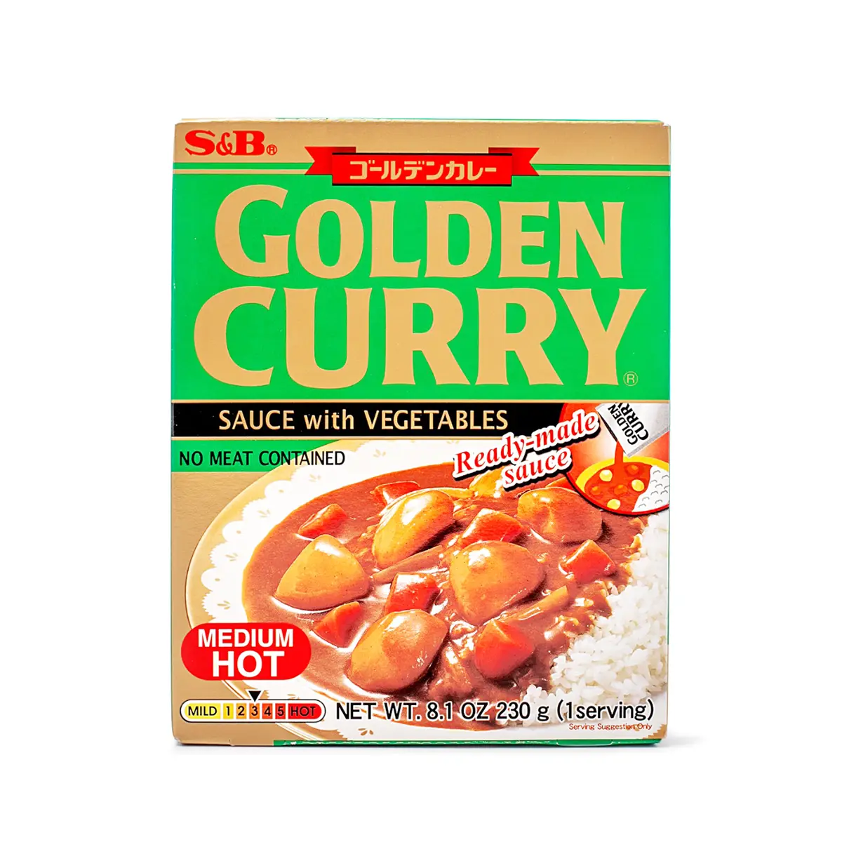 S&B Golden Curry Retort, Medium Hot Flavor