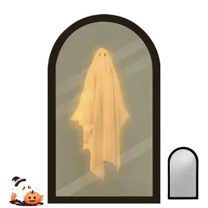 2026 Hologram Ghost Mirror | LED Eyes, Haunted Effect | Easy DIY Halloween Decoration for Home Led Mood Light Led Neon Lights Led Lantern Spooky