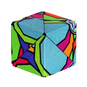 Shashibo Magnetic Puzzle Cube - Art Worx Series, Transform into Over 70 Geometric Shapes, 2.4 Inch Cube, Ages 8+