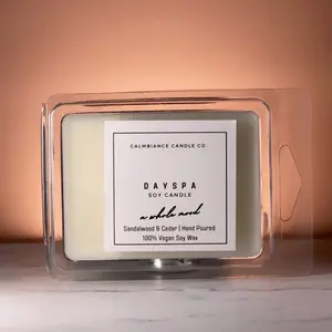DaySpa | Cedar and Sandalwood Soy Wax Melts | Eco Friendly | Pure Vegan Soy Wax | Gifts for Her | Fresh Scented | Long Lasting Scent | Woody Smokless wax  melts