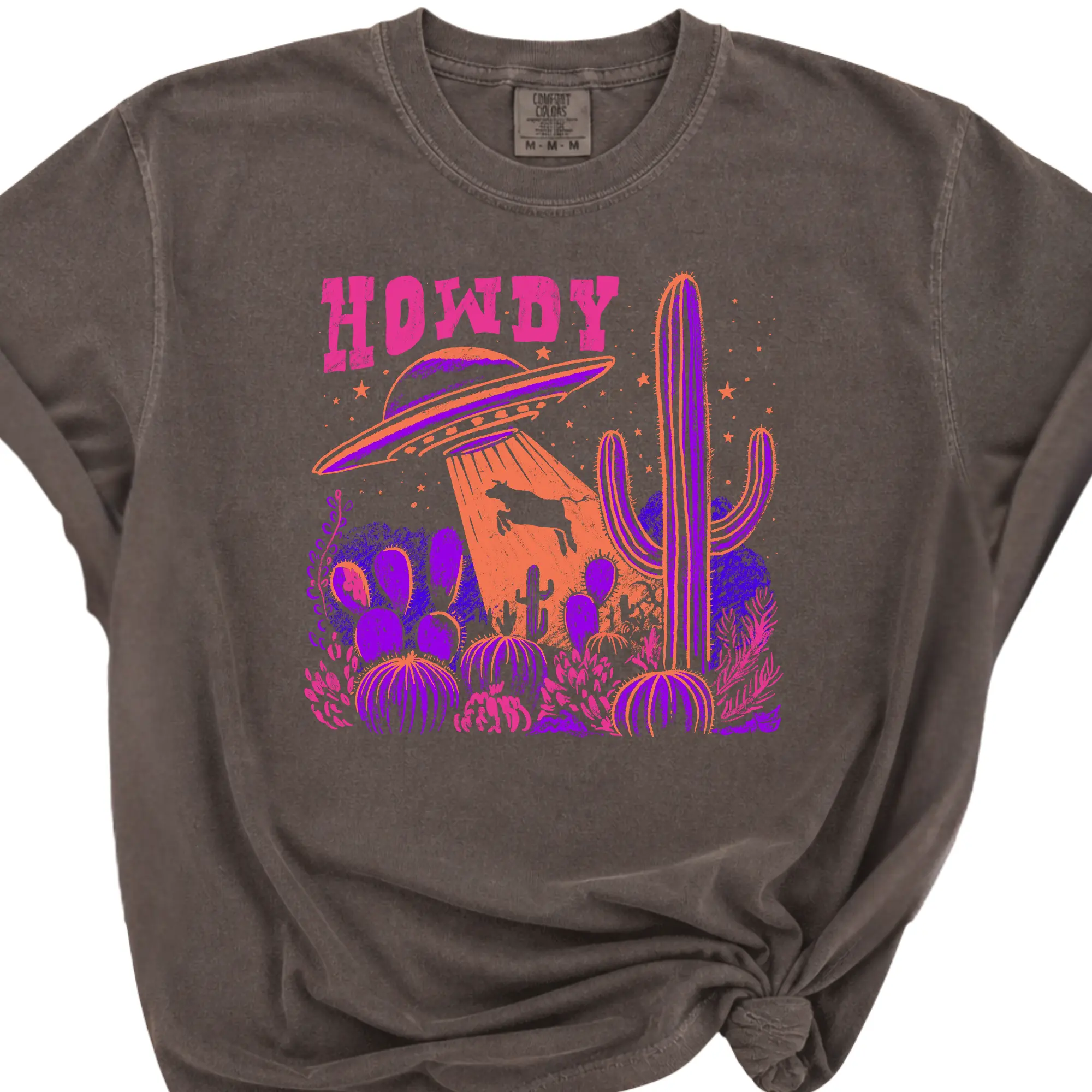 Pink Howdy UFO Graphic T-Shirt