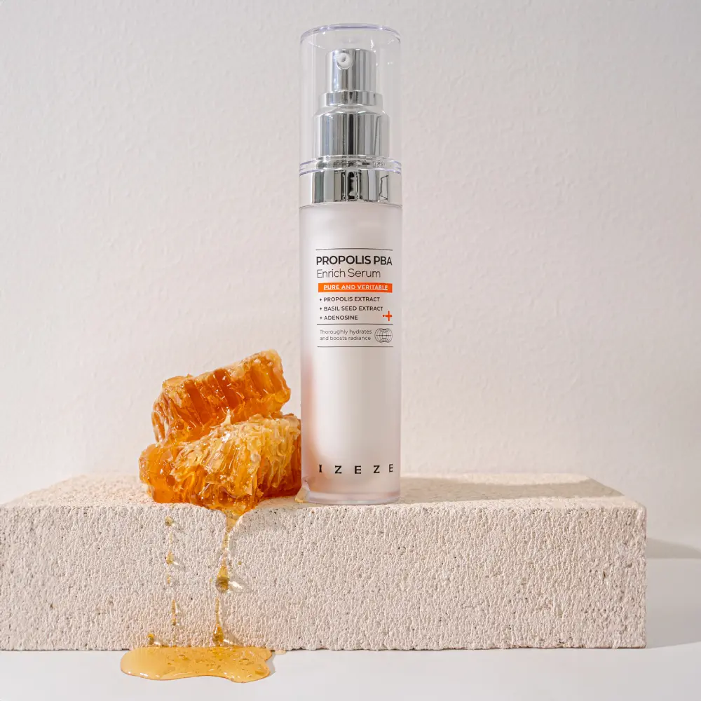 IZEZE Propolis PBA Enrich Serum - 30ml Natural Beauty Skincare Essence, Glow Up Booster for Skin Soothing, Radiant Complexion